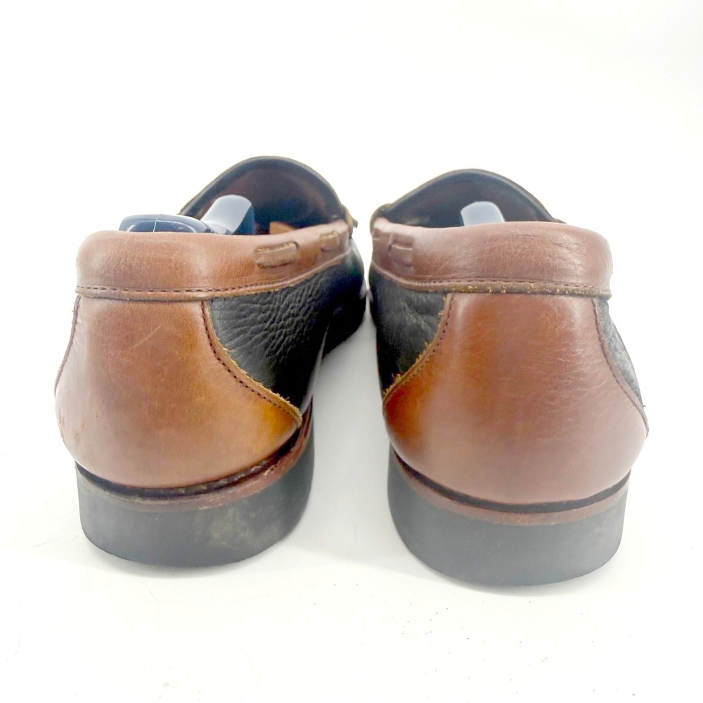 Allen Edmonds Nashua Loafers Mens 11 D Black Brown Kiltie Tassel Leather Preppy - Picture 9 of 10